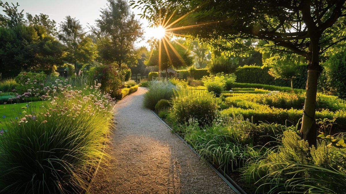 Prachtige Vlaamse tuin met weelderige beplanting