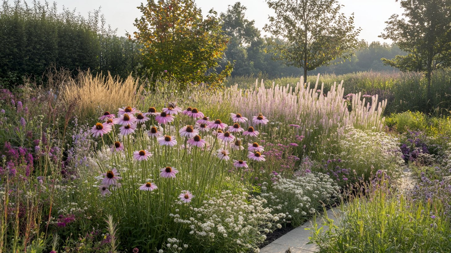 Natuurlijke tuinstijl met wilde bloemen